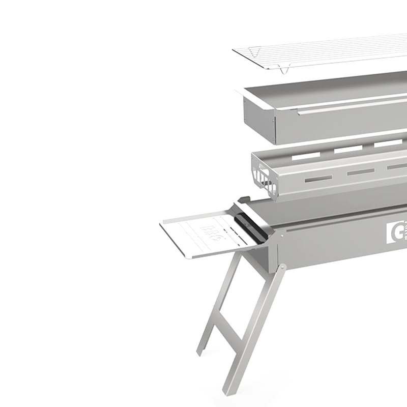 Udendørs picnic stor 304 rustfrit stål grill