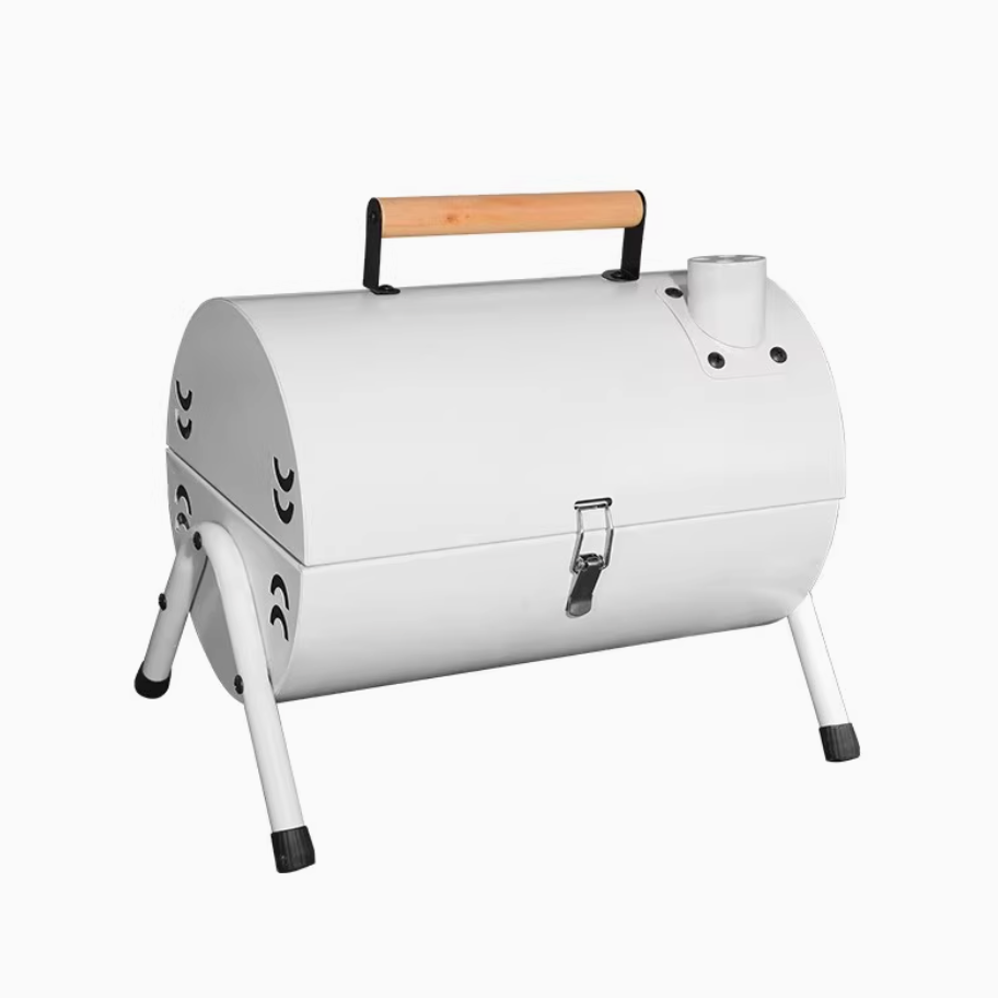 Udendørs grill komfur bærbar cylindrisk dobbeltsidet kul grill komfur