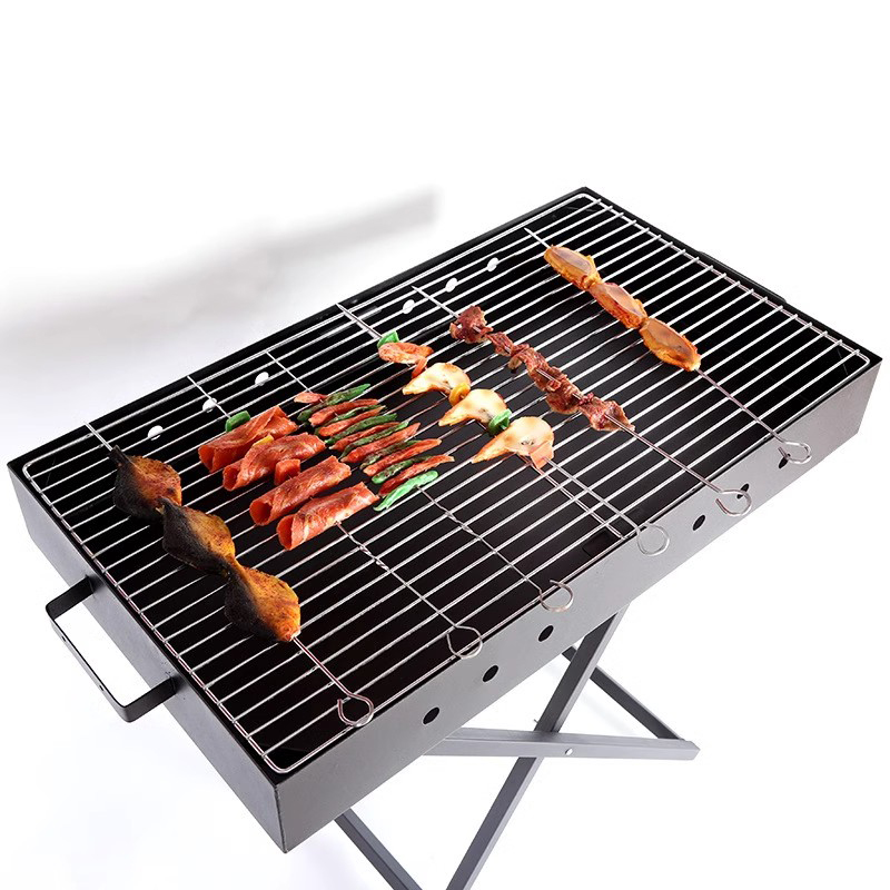 Rustfrit stål sammenfoldelig bærbar X-formet grillgrill